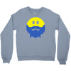 bearded smiley face Crewneck Sweatshirt