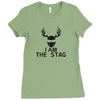 i am the stag stag night hen wedding mens Ladies Fitted T-Shirt