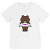 brown V-Neck Tee