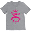 queens are born in august V-Neck Tee