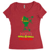 hot grill on grill action Women's Triblend Scoop T-shirt