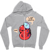 virus loves you this much Zipper Hoodie