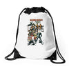 historical superheroes Drawstring Bags