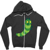 green animal Zipper Hoodie