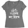 i love when my wife lets me buy another bike Women's Triblend Scoop T-shirt