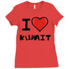 i love kuwait Ladies Fitted T-Shirt