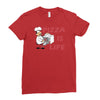 pizza is love pizza is life Ladies Fitted T-Shirt
