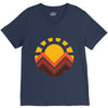 sunset mountain V-Neck Tee