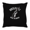 rockin' it old school bass Throw Pillow