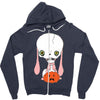 skull bunny Zipper Hoodie