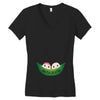 Two Peas In a Pod Twin Babies Women's V-Neck T-Shirt