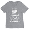 I'm Called Papi Because  I'm Way Too Cool To Be Called Grandfather V-Neck Tee