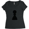 Chess King and Pawn Women's Triblend Scoop T-shirt