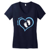 Baby Boy with Heart Any Name Customized Women's V-Neck T-Shirt