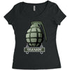 hand grenade military army Women's Triblend Scoop T-shirt