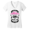 I Have A Pretty Granddaughter Gun A Shovel And An Alibi Women's V-Neck T-Shirt