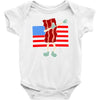 bacon american flag dab Baby Onesie