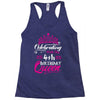 Celebrating With the 4th Birthday Queen Racerback Tank
