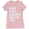 why does it always rain on me Ladies Fitted T-Shirt