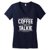 coffee before talkie funny Women's V-Neck T-Shirt
