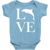 love dolphin Baby Onesie