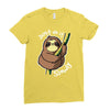 slow sloth Ladies Fitted T-Shirt