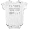 hungry apology Baby Onesie