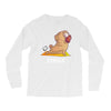 yoga pug exhale Long Sleeve Shirts