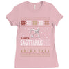 santa sagittarius christmas ugly t shirts Ladies Fitted T-Shirt
