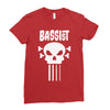bassist skull Ladies Fitted T-Shirt