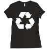 recycle symbol Ladies Fitted T-Shirt