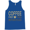 coffee then motorcycles Tank Top