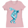 astronaut discus throwing Ladies Fitted T-Shirt