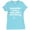 if you can read this i have capsized Ladies Fitted T-Shirt