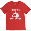 camping is intents V-Neck Tee