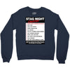 funny stag night checklist, ideal gift, christmas present Crewneck Sweatshirt