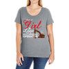 Just A Girl In Love With Her Heavy Equipment Operator Ladies Curvy T-Shirt