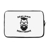 real man dont shave Laptop sleeve