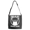 this is my peace sign Adjustable Strap Totes