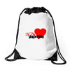 be my valentine 2 Drawstring Bags