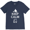 keep calm i'm a dj   mens funny V-Neck Tee