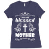 I Am One Blessed Mother Ladies Fitted T-Shirt