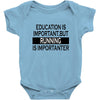 running is importanter Baby Bodysuit