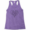 men's love heart outline valentine's day t shirt Racerback Tank