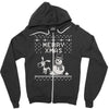 christmas funny dog &amp; snowman Zipper Hoodie