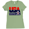 usa basketball logo Ladies Fitted T-Shirt