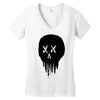 trickle skull Women's V-Neck T-Shirt