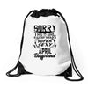 This Girl Is Taken By A Super Sexy April Boyfriend Drawstring Bags