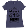 I Am One Blessed Mimi Ladies Fitted T-Shirt