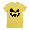 pumpkin face Ladies Fitted T-Shirt